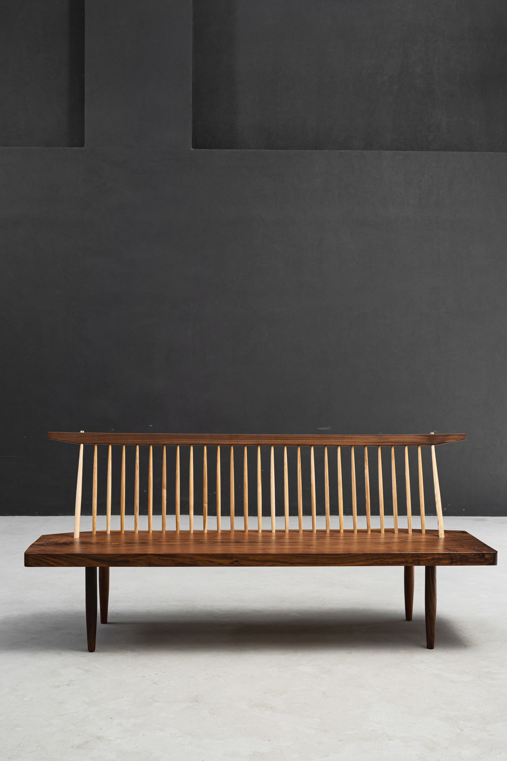 String Theory Bench | Ash Wood and Walnut Bench with Minimalist Frame ...