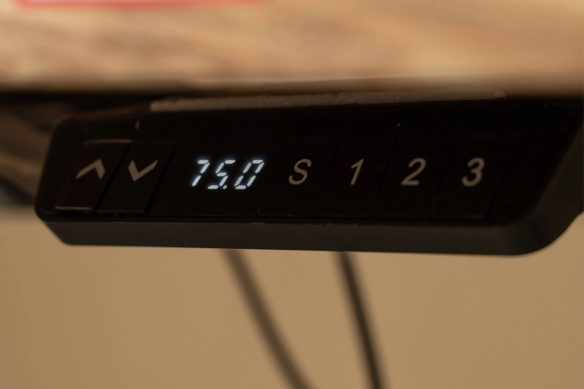 Detailed view of Axiom Stands height control, highlighting telescopic adjustment and locking system.