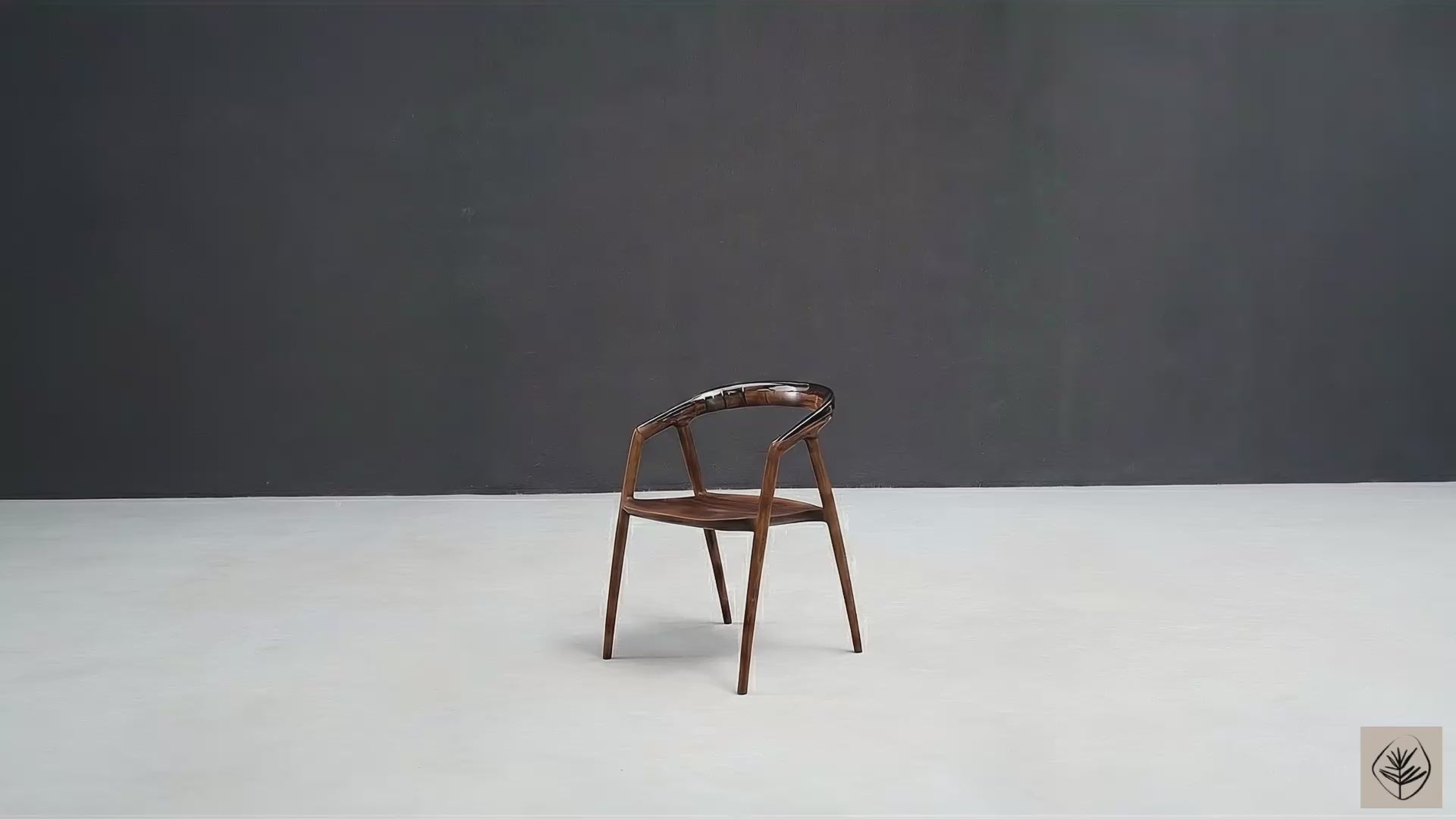 Event Horizon chair in black walnut with resin features by Woodslabs